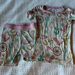 Little Sleepies Western Print Pajama Set - Pink Accents